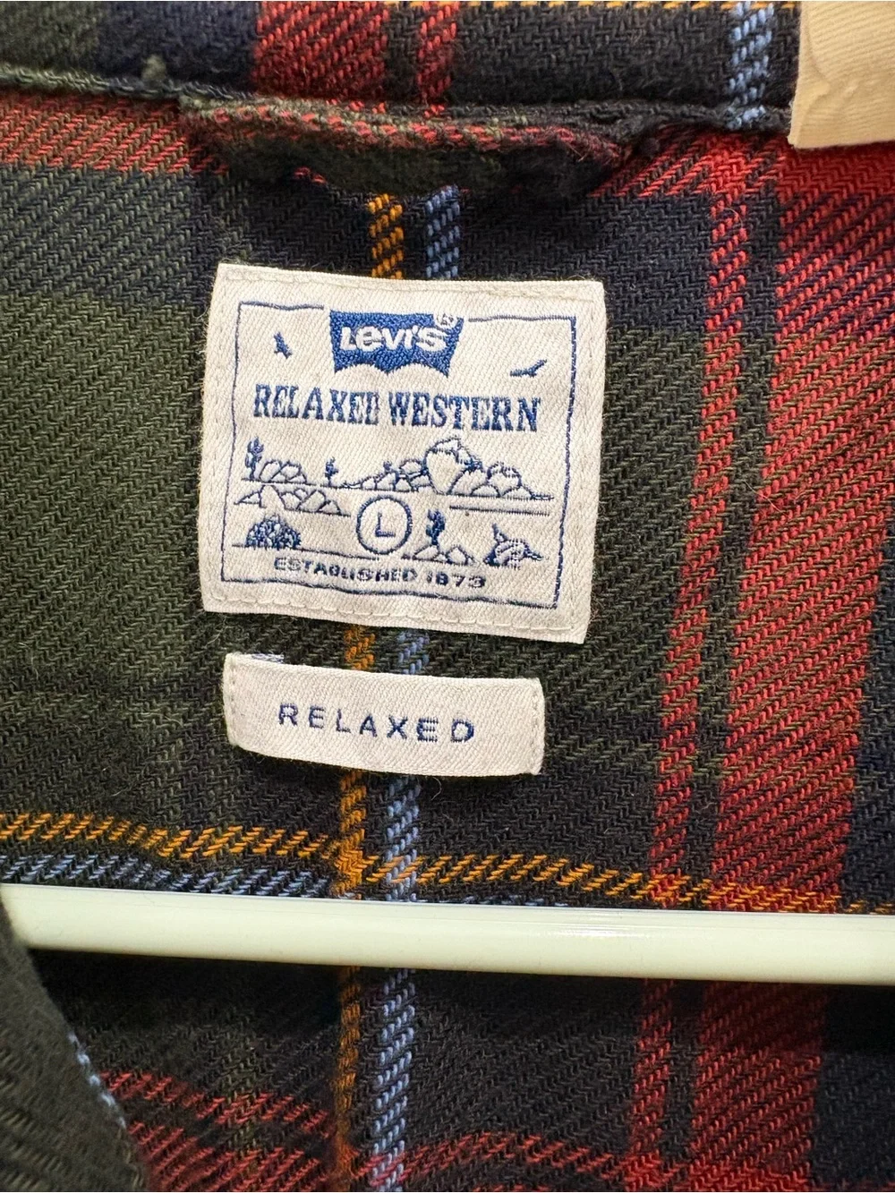 Levi's Green & Red Plaid Long-Sleeve Shirt